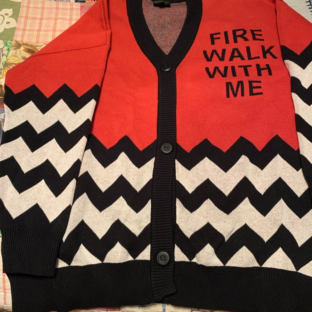Twin Peaks/ Fire Walk with Me Cardigan/ Dead Cats Club-S (NWOT)